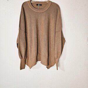 Lillusory Women's Honey Gold Oversized Slouchy Sweater Size  XL